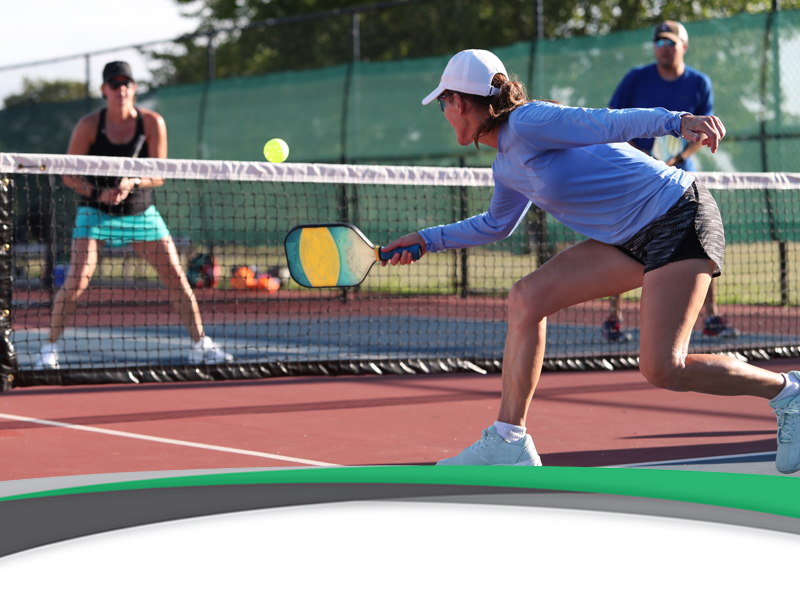 people playing pickleball