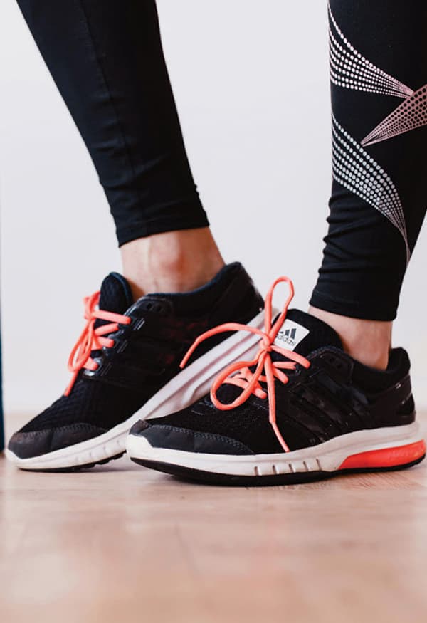 women wearing sneakers