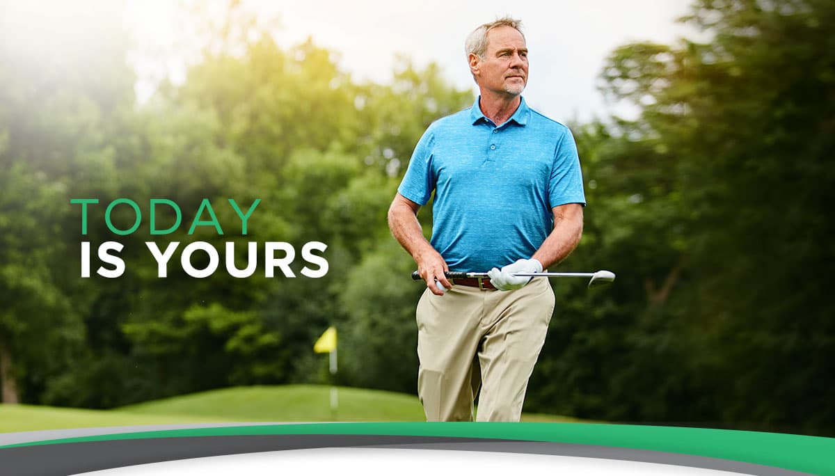 feature image: man golfing