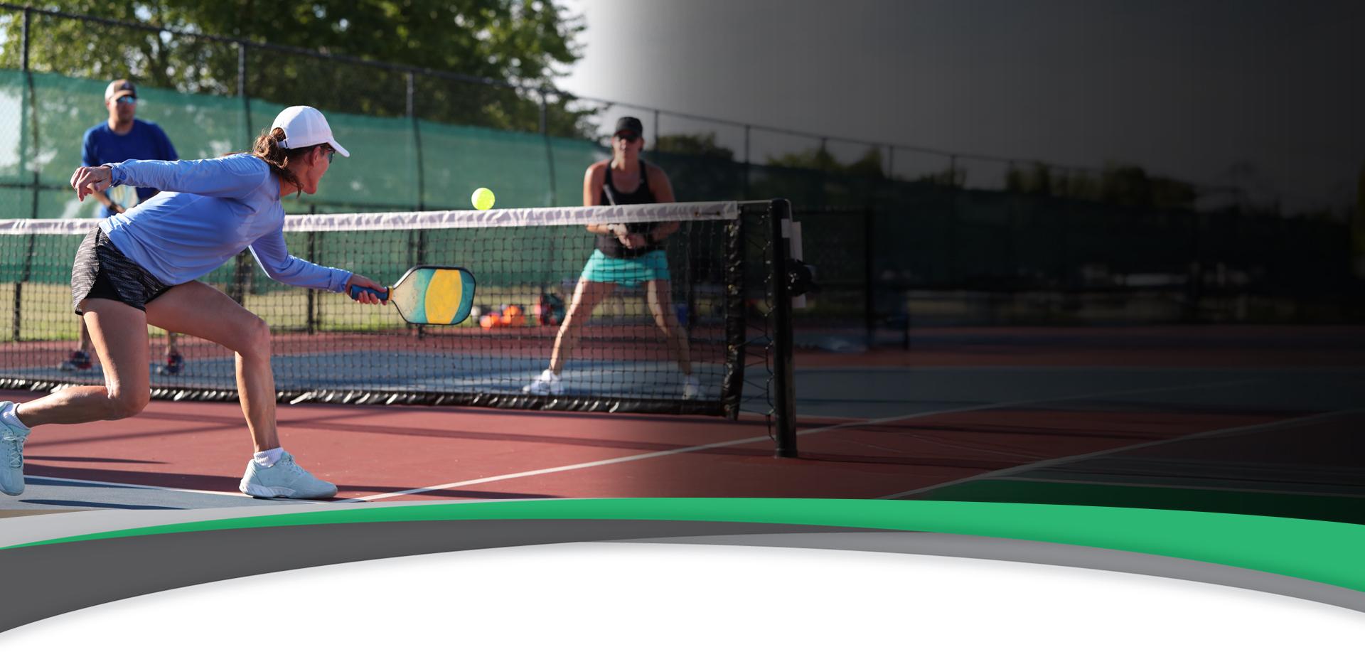 people playing pickleball